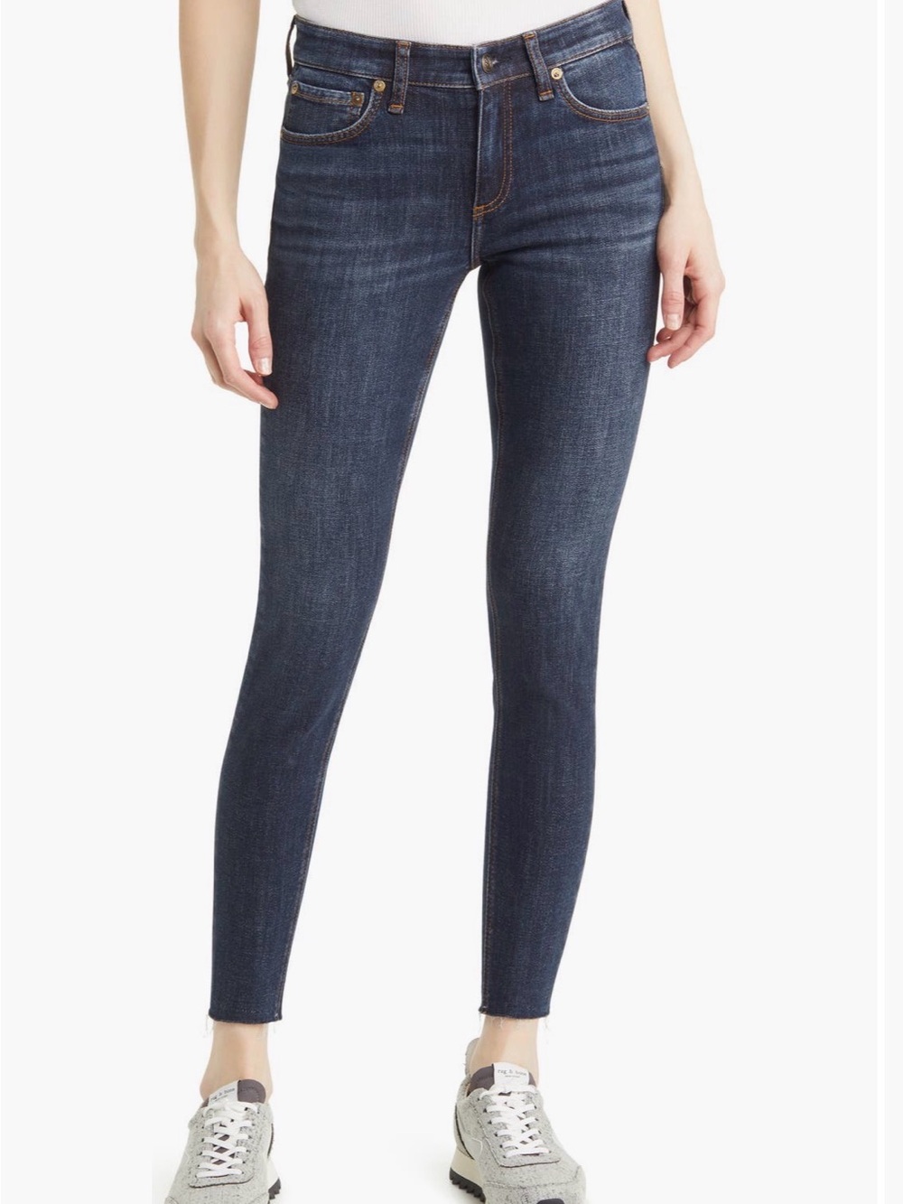 rag & bone Dark Indigo High-Rise Skinny Jeans
